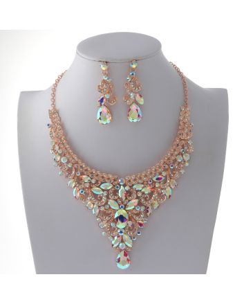 Rhinestone Necklace Set