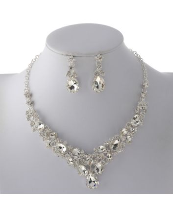 Rhinestone Necklace Set