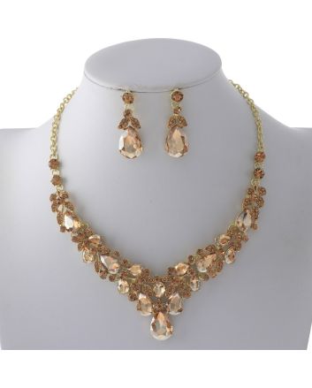 Rhinestone Necklace Set