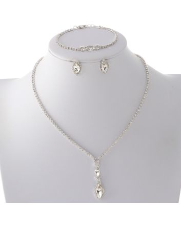 Rhinestone Necklace Set