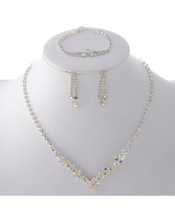 Rhinestone Necklace Set