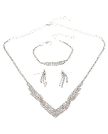 Rhinestone Necklace Set