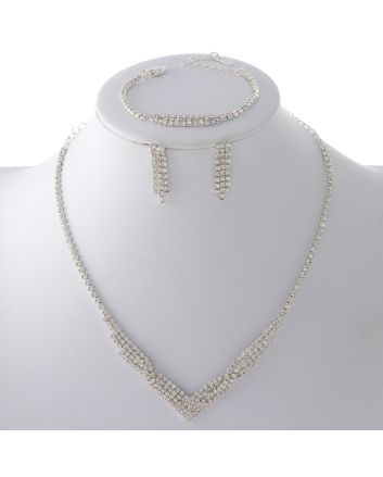 Rhinestone Necklace Set