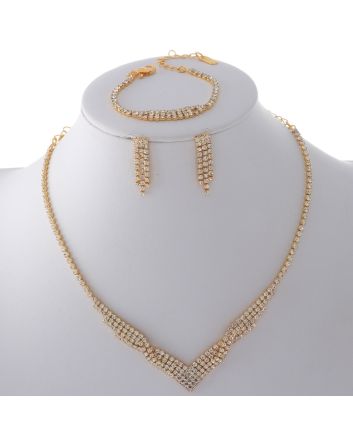 Rhinestone Necklace Set 