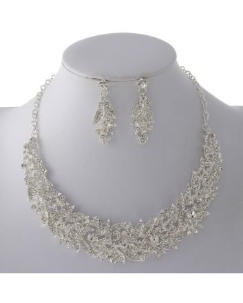 Rhinestone Necklace Set