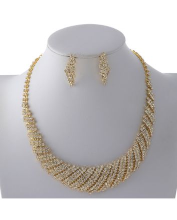 Rhinestone Necklace Set