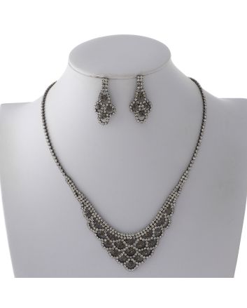 Rhinestone Necklace Set