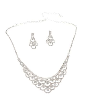 Rhinestone Necklace Set