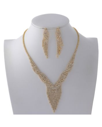 Rhinestone Necklace Set