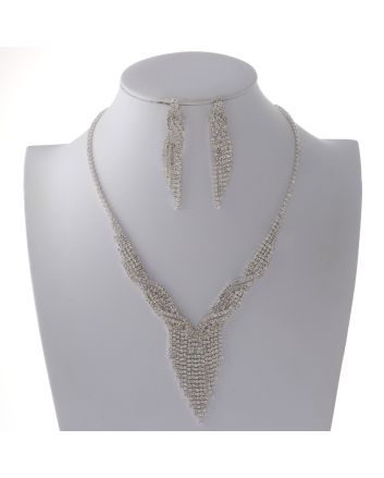 Rhinestone Necklace Set
