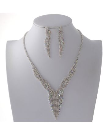 Rhinestone Necklace Set