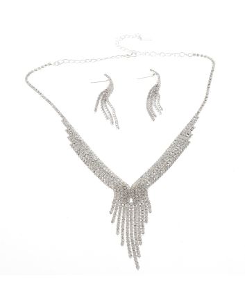 Rhinestone Necklace Set