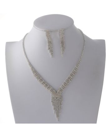 Rhinestone Necklace Set