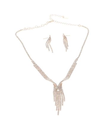 Rhinestone Necklace Set 