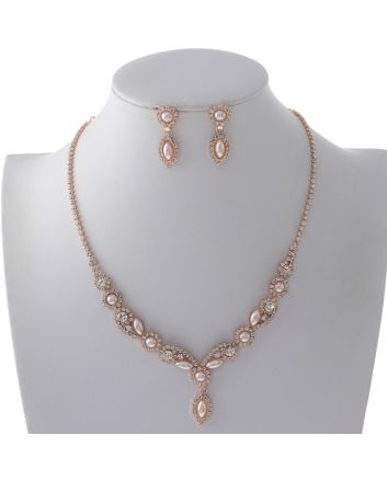 Rhinestone Necklace Set