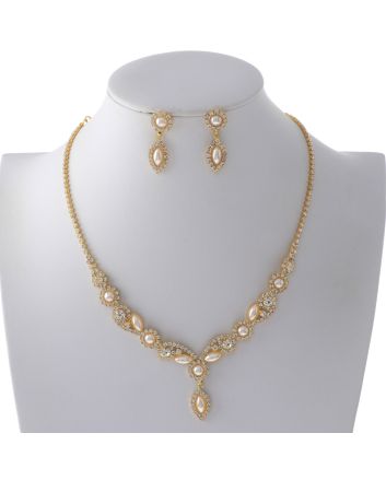 Rhinestone Necklace Set