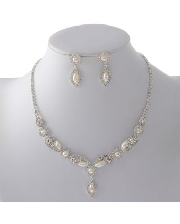 Rhinestone Necklace Set