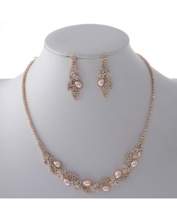 Rhinestone Necklace Set