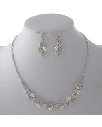 Rhinestone Necklace Set
