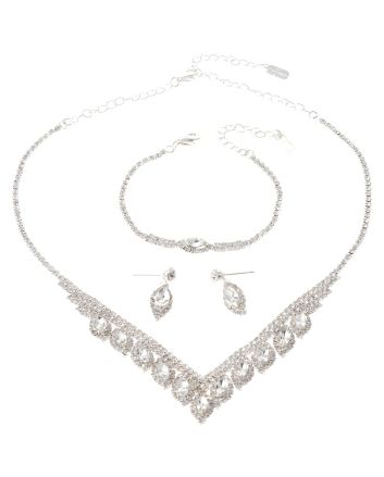 Rhinestone Necklace Set
