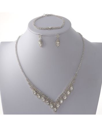 Rhinestone Necklace Set