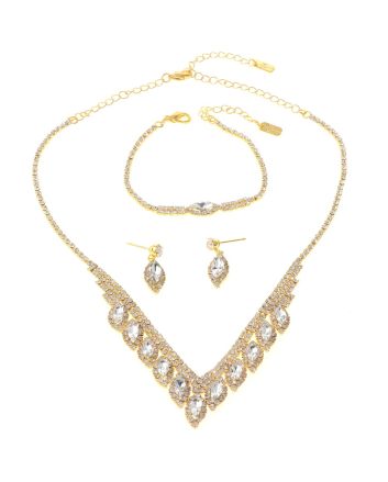 Rhinestone Necklace Set