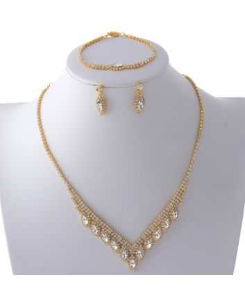 Rhinestone Necklace Set