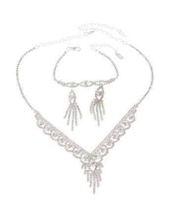 Rhinestone Necklace Set