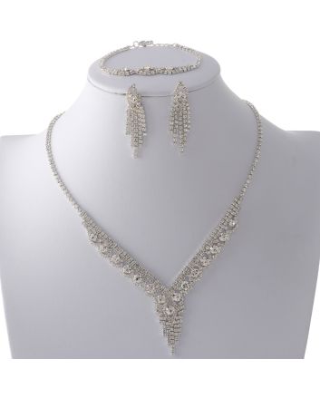 Rhinestone Necklace Set
