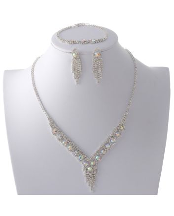Rhinestone Necklace Set