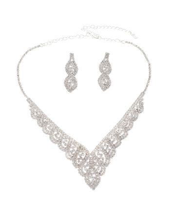Rhinestone Necklace Set