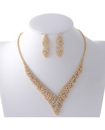 Rhinestone Necklace Set