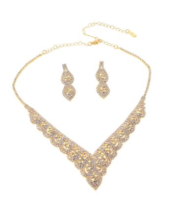 Rhinestone Necklace Set