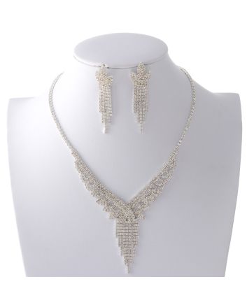 Rhinestone Necklace Set