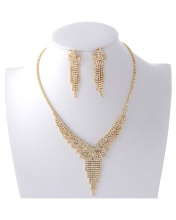 Rhinestone Necklace Set