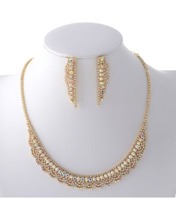 Rhinestone Necklace Set