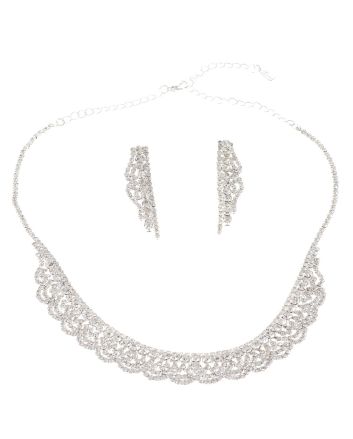Rhinestone Necklace Set