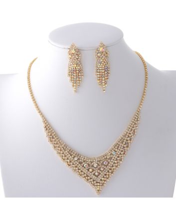 Rhinestone Necklace Set