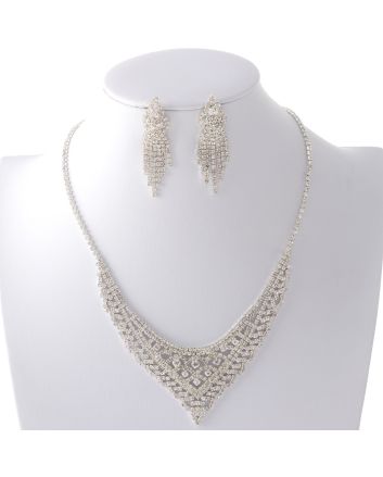 Rhinestone Necklace Set