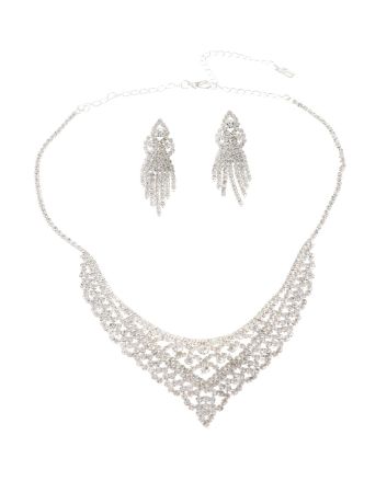 Rhinestone Necklace Set