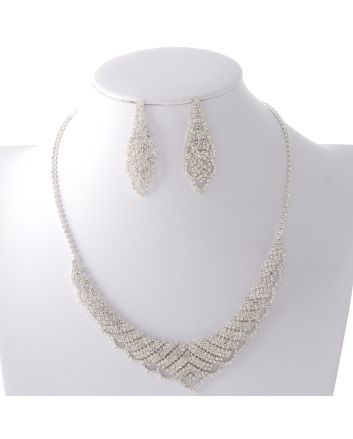 Rhinestone Necklace Set