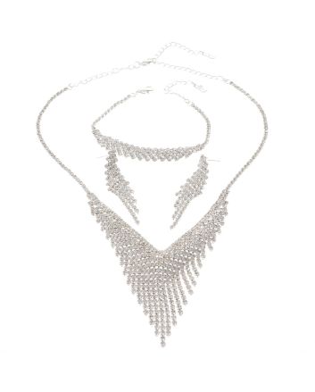 Rhinestone Necklace Set