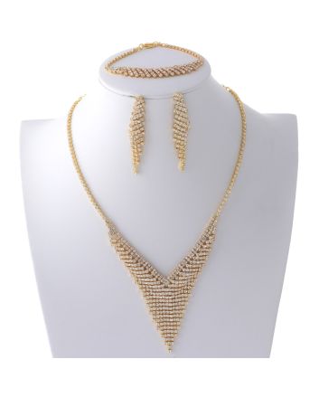 Rhinestone Necklace Set