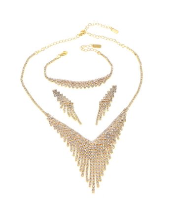 Rhinestone Necklace Set