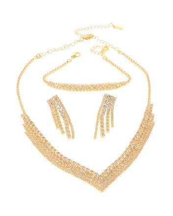 Rhinestone Necklace Set 