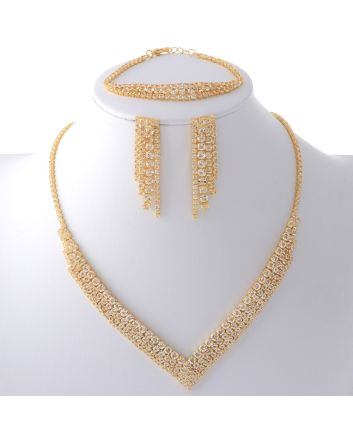 Rhinestone Necklace Set 