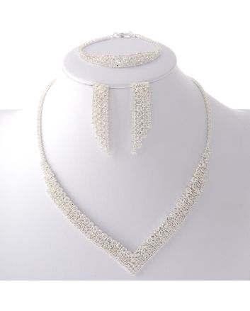 Rhinestone Necklace Set