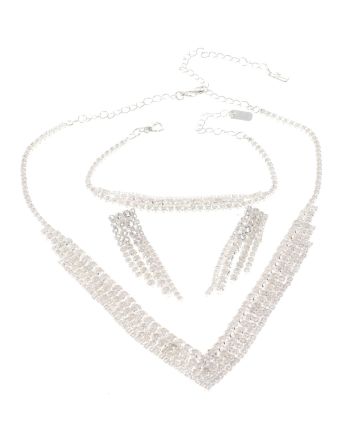 Rhinestone Necklace Set