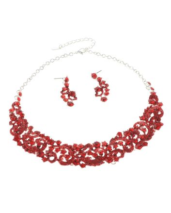 Rhinestone Necklace Set 