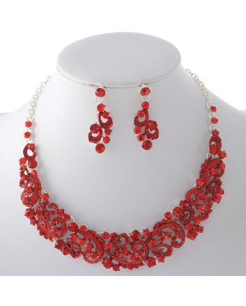 Rhinestone Necklace Set 